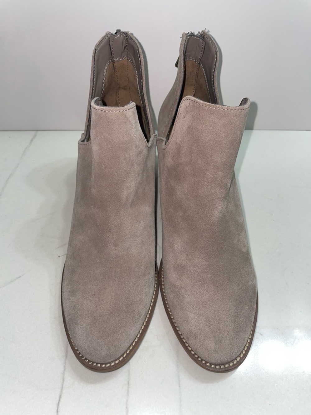 Blondo Neda Waterproof Suede Block Heel Ankle Booties Women’s Size 9 1/2